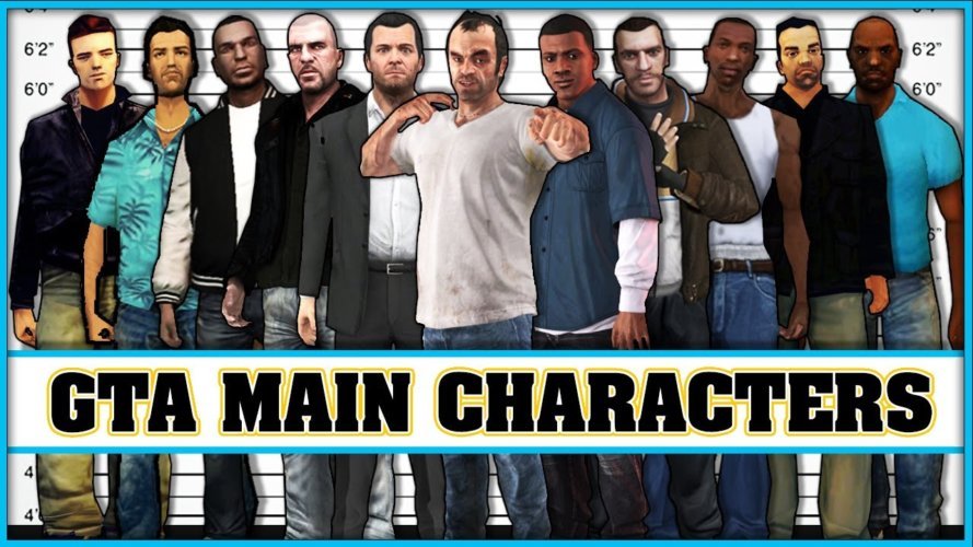 Les personnages principaux de la série GTA