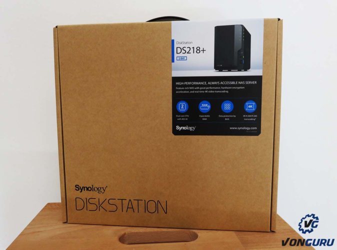 synology ds218+ boite