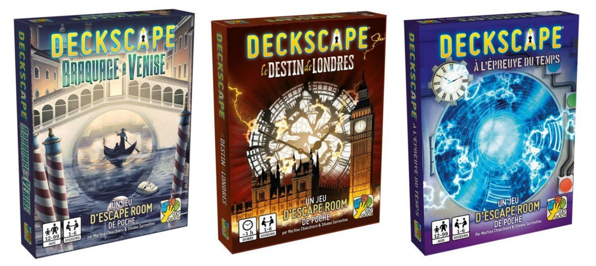 Deckscape trois jeux
