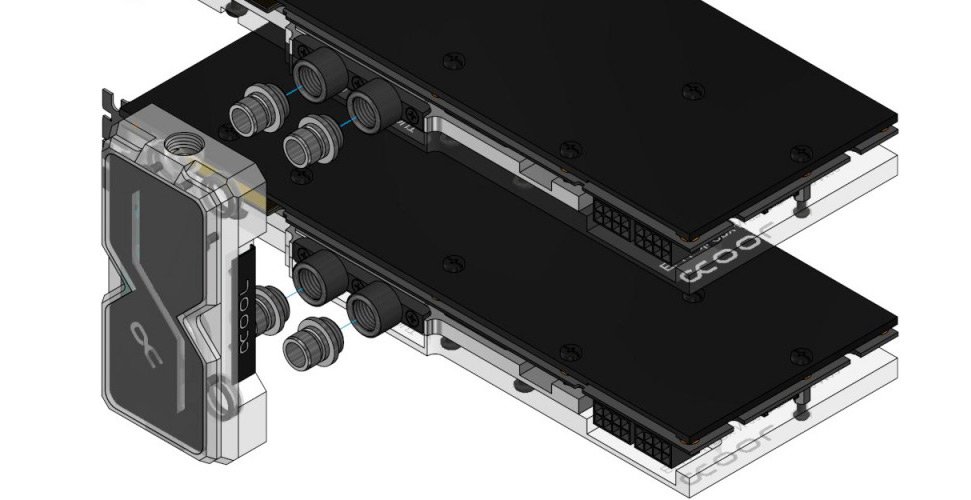 Alphacool GPX SLI Connector Dual Plexi Adressable RGB