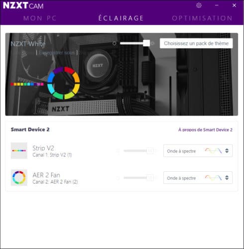 Le logiciel Cam de NZXT en version 4.0