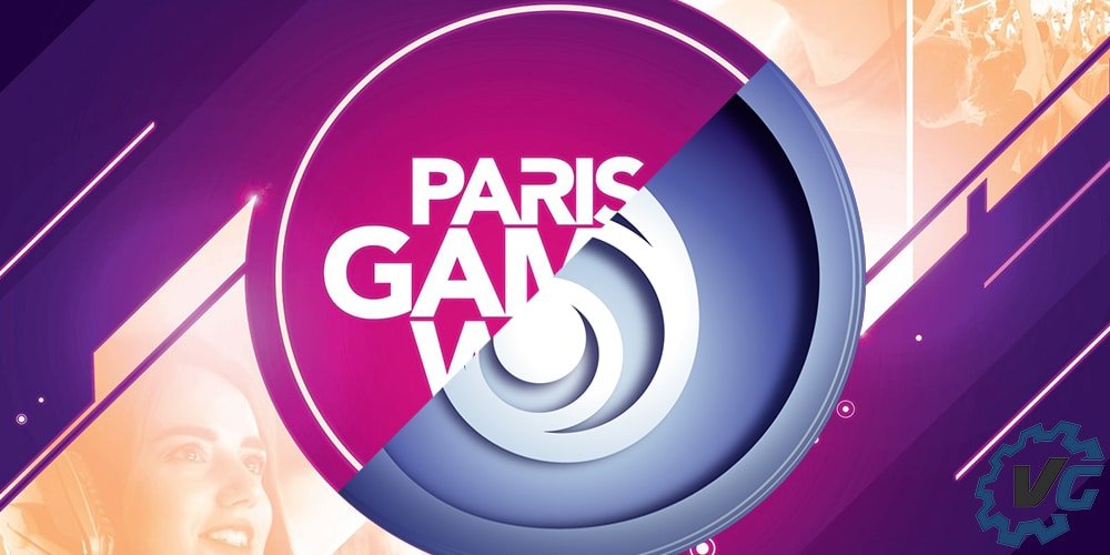 l'image est l'affiche de la Paris Games Week 2019 mixée avec le logo d'ubisoft