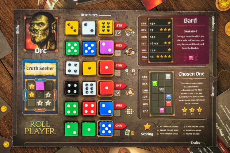 Roll Player le jeu de construction d'un personnage de jeu de rôle