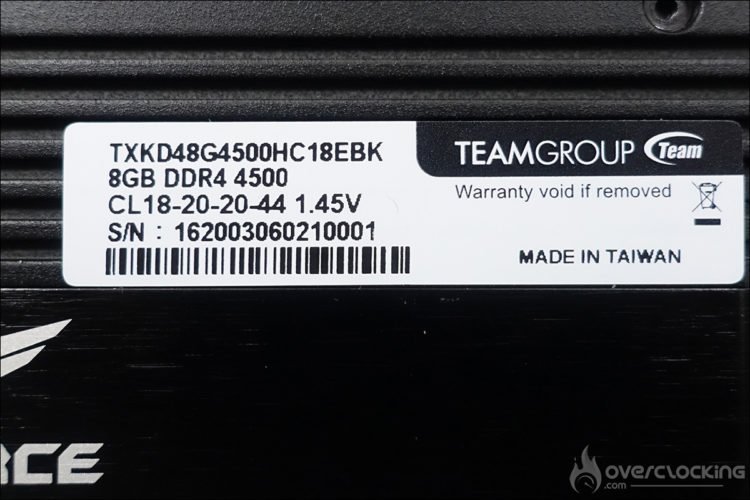Le kit mémoire Teamgroup T-Force Xtreem 4500 MHz CL18