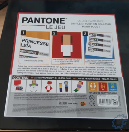 Pantone : The Game - arrière de la boîte
