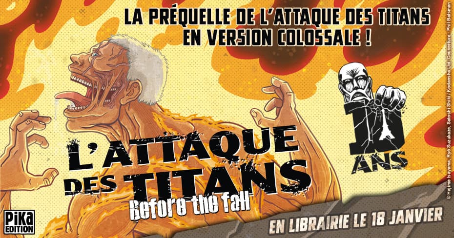 Pika dévoile une édition colossale pour L'Attaque des Titans Before the Fall ! 