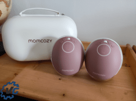 Momcozy M9 tire lait connecté nomade couverture